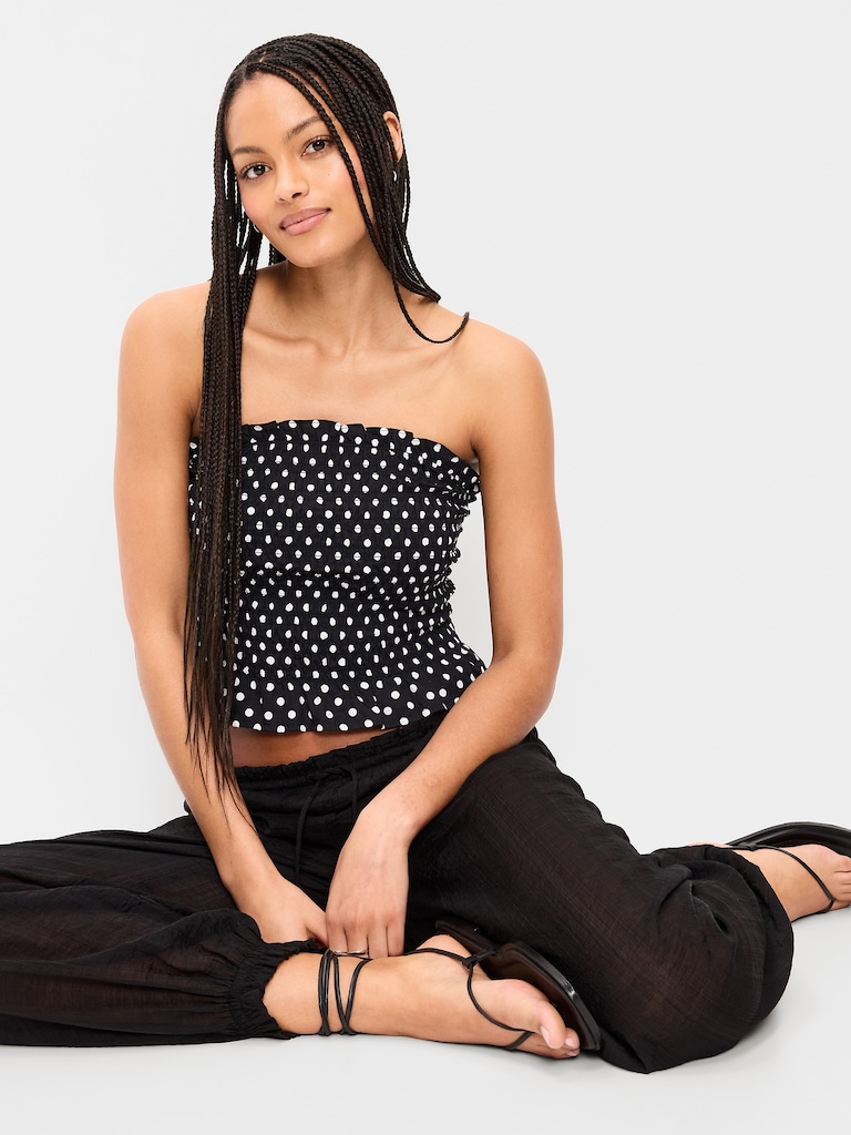 Smocked Bodice Tube Top