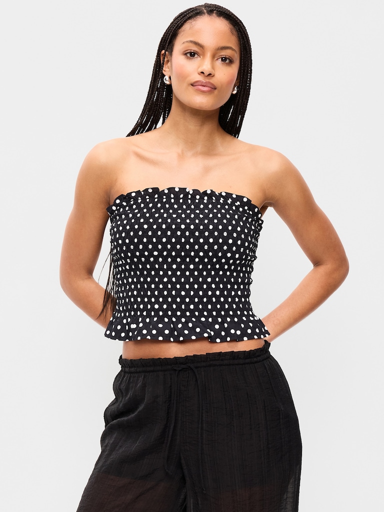 Smocked Bodice Tube Top