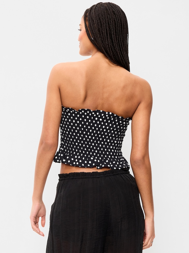 Smocked Bodice Tube Top