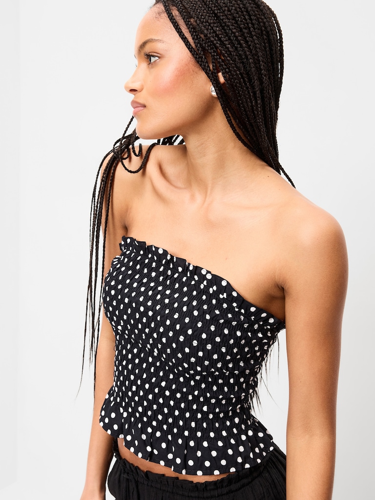 Smocked Bodice Tube Top