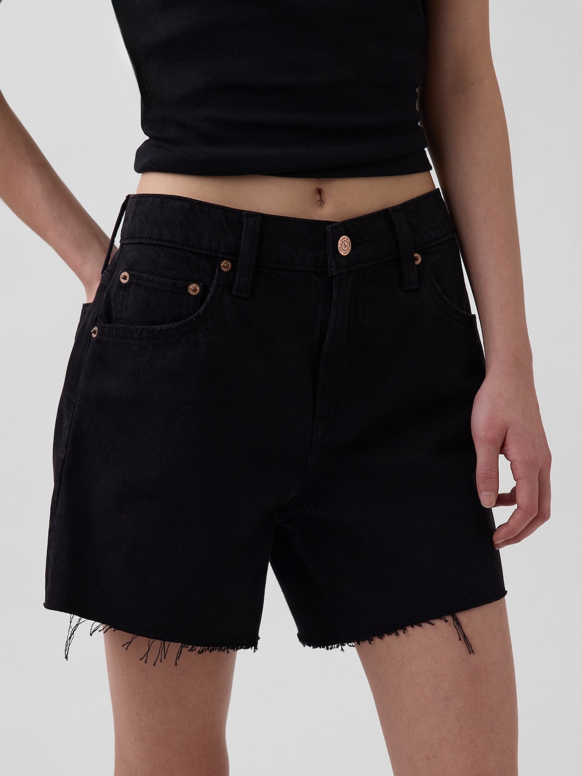 4" Mid Rise UltraSoft Relaxed Cutoff Shorts