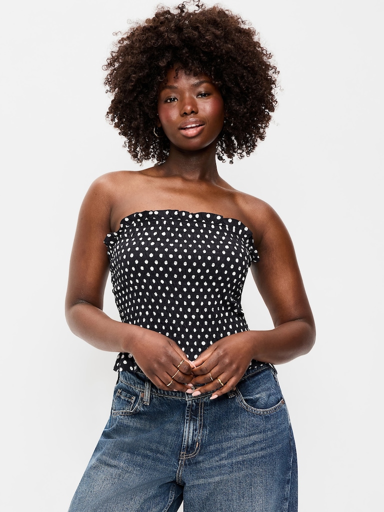 Smocked Bodice Tube Top
