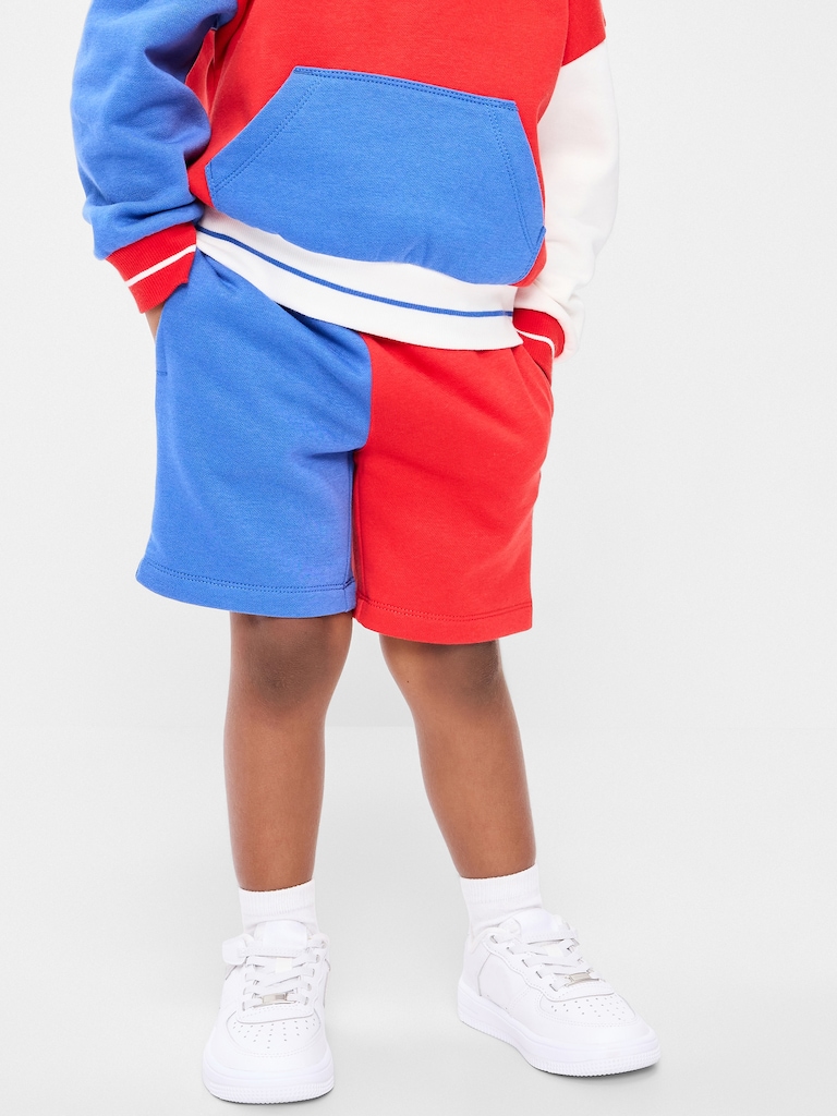 Fleece Color-Block Shorts for Toddler Boys