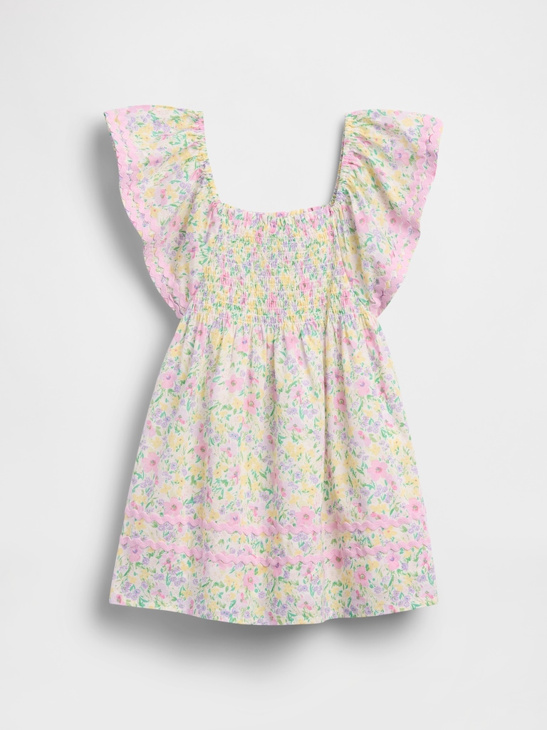Baby & Toddler Smocked Flutter-Sleeve Dress