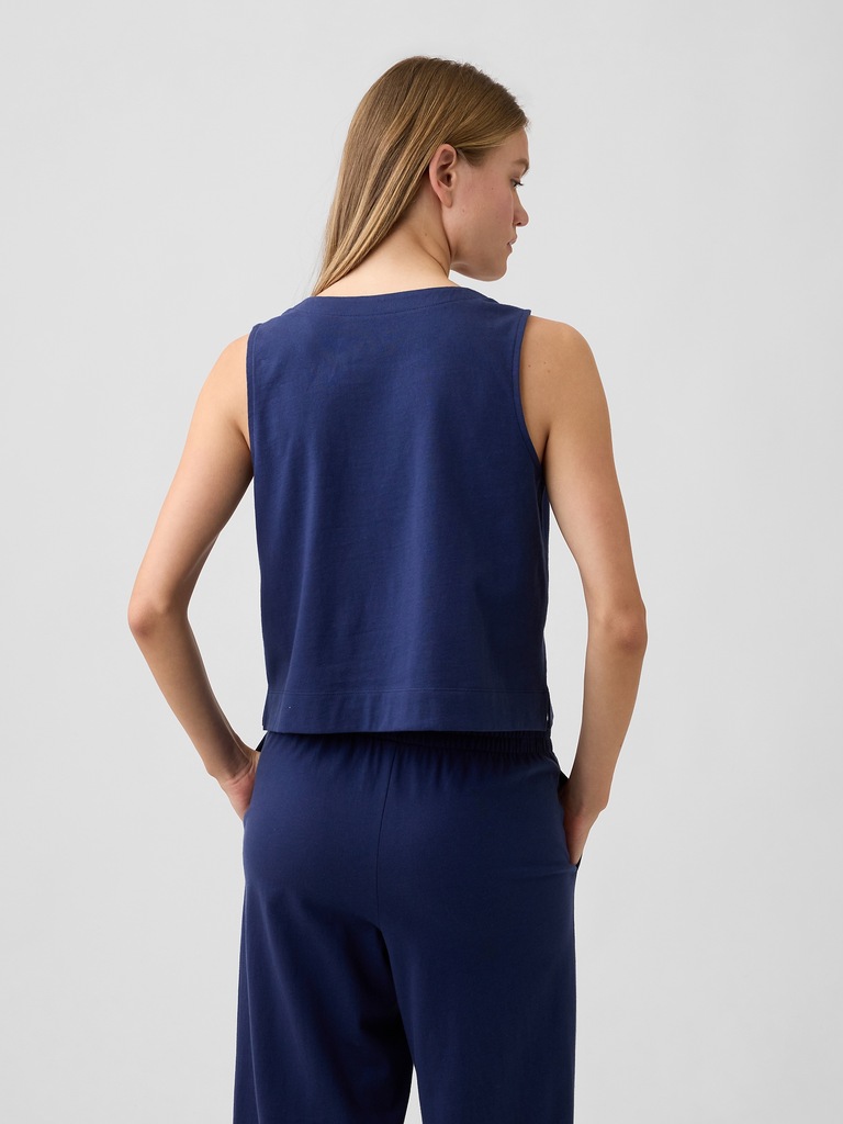 Crewneck PJ Shell Tank Top