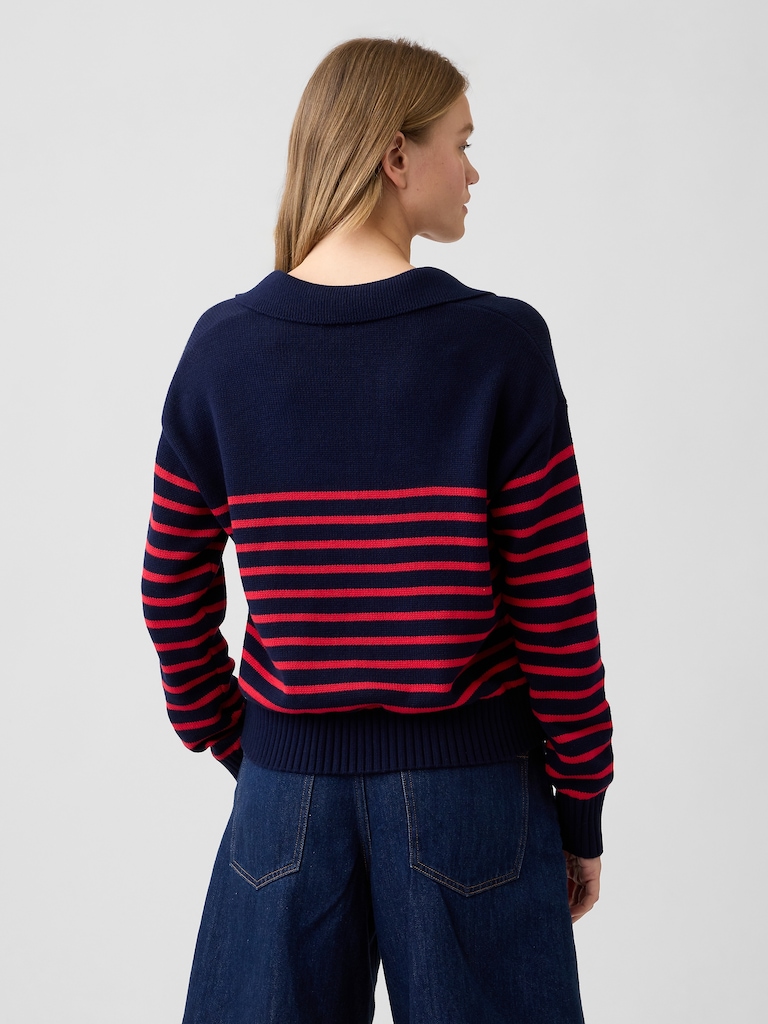 Relaxed Collared Sweater