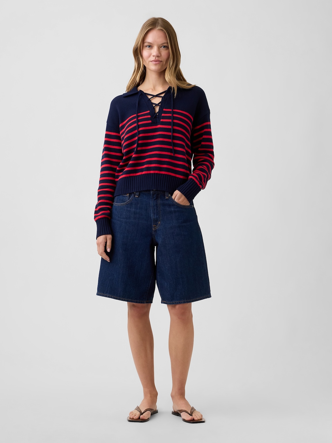 Relaxed Collared Sweater