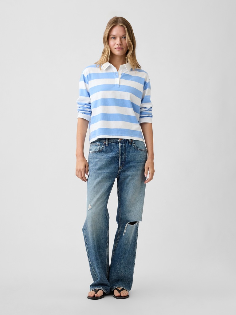 Relaxed Rugby Polo Shirt