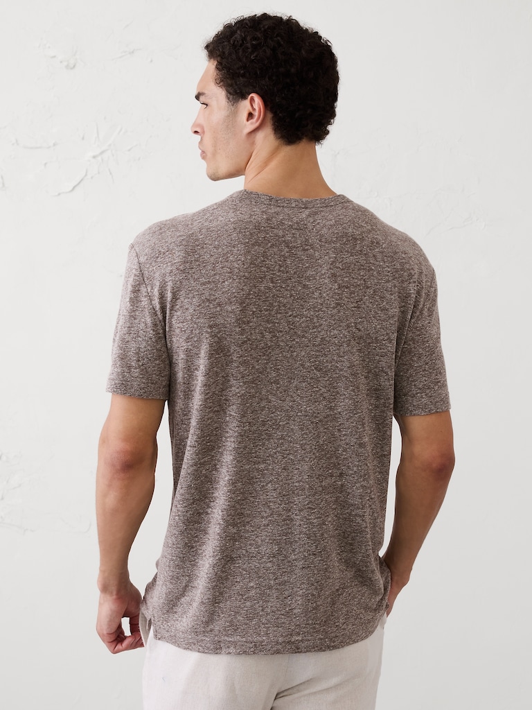 Standard-Fit Linen-Blend T-Shirt