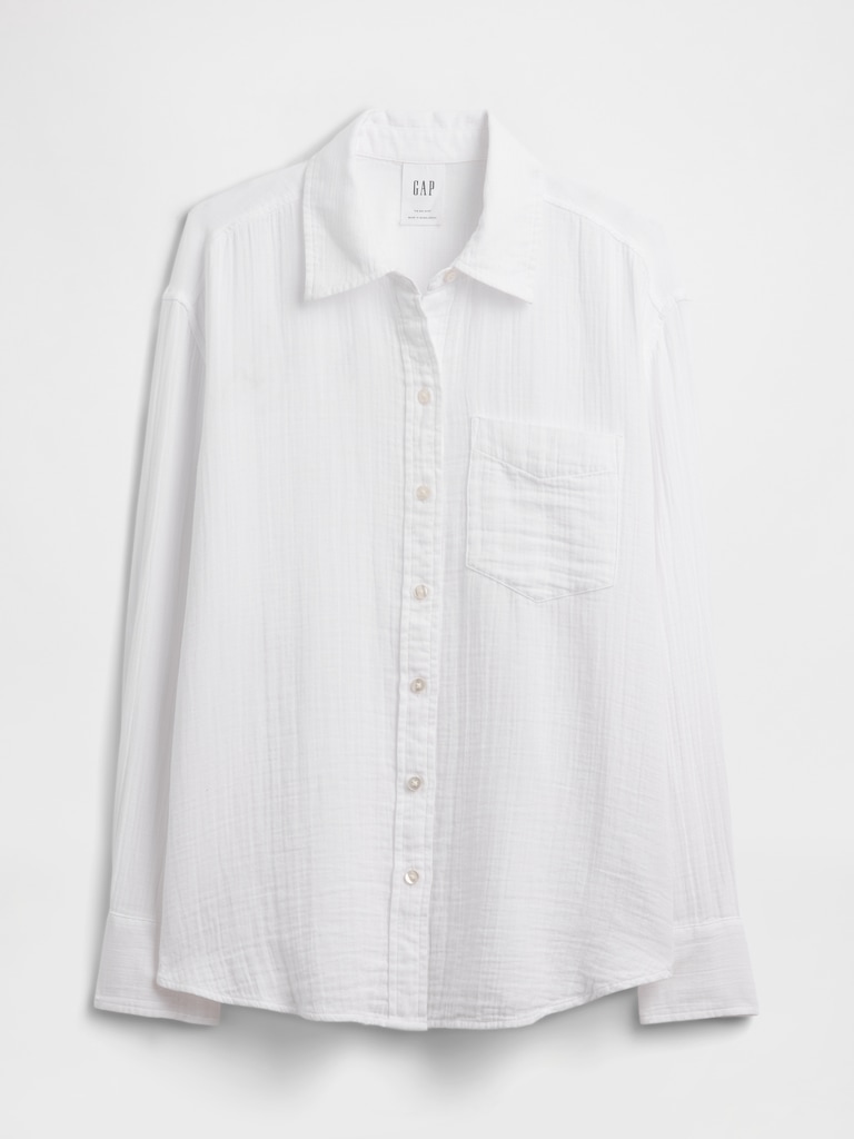 Oversized Shirt in Gauze