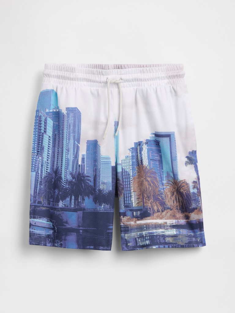 Kids GapFit 6" Recycled Mesh Easy Shorts