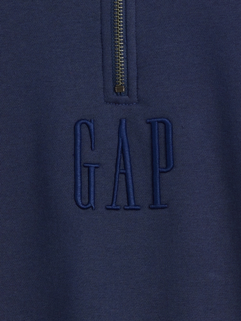 Heavyweight Oversized Logo Quarter-Zip Pullover