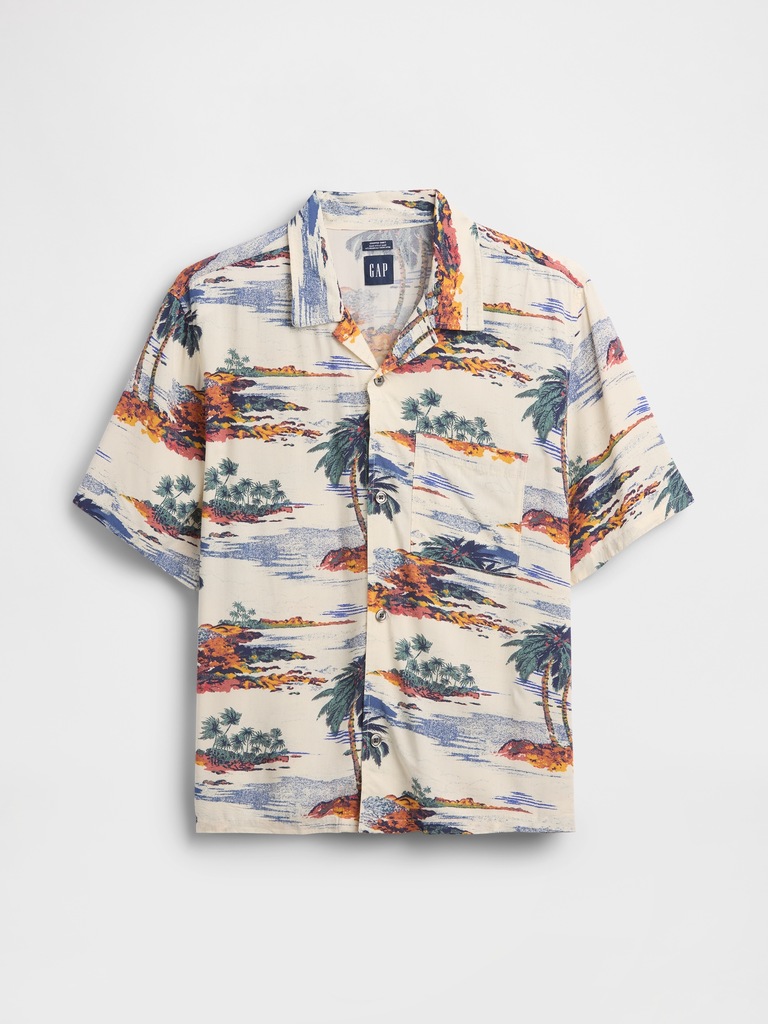 Relaxed Camp Collar Shirt
