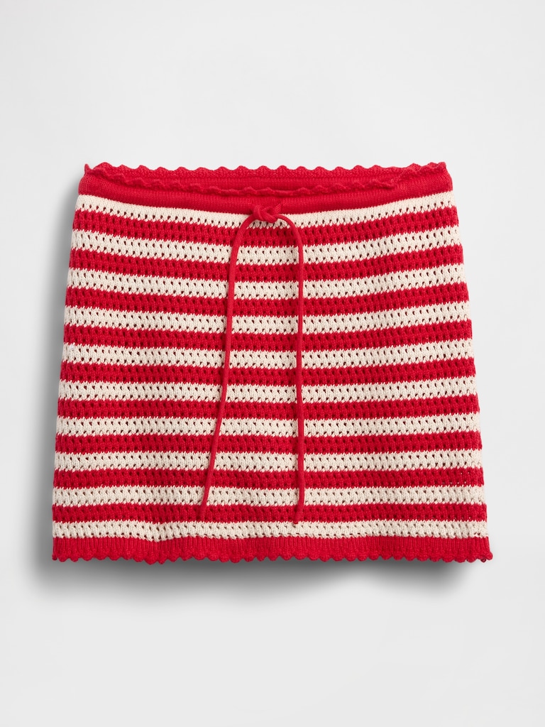 Crochet Stripe Easy Mini Skort