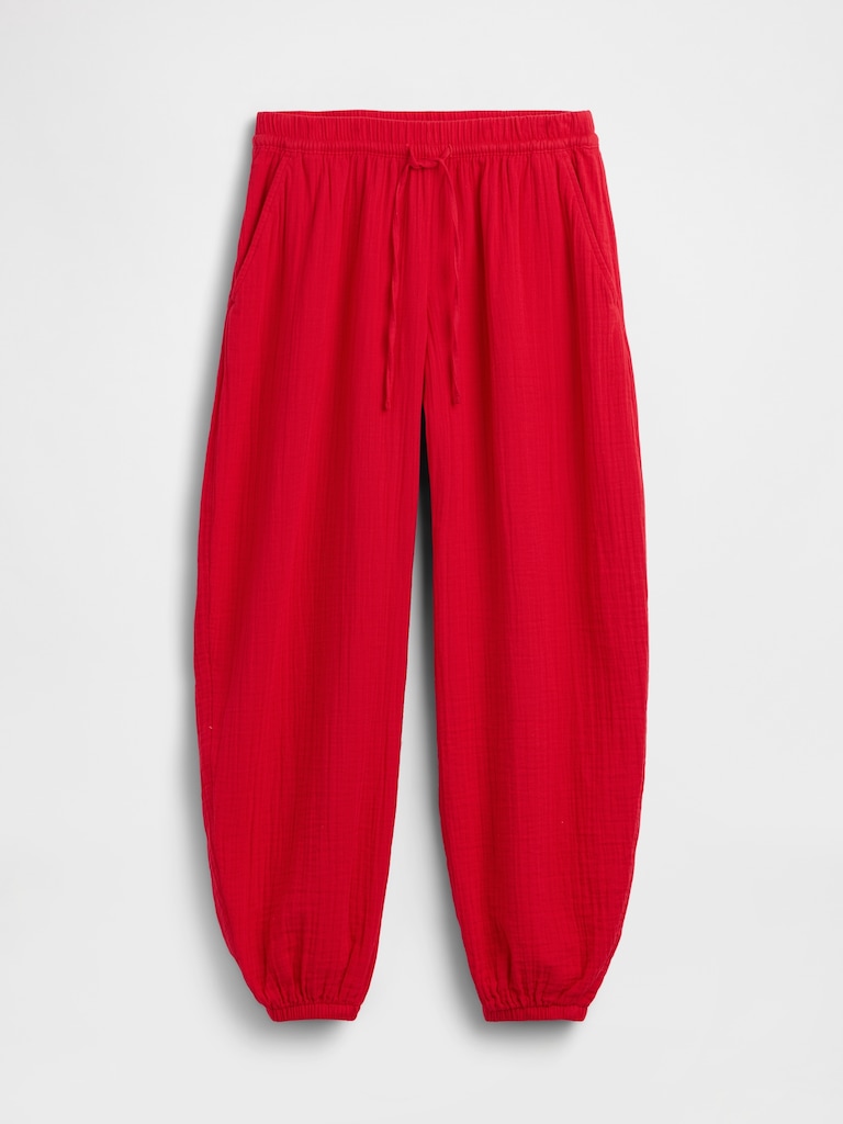 Pantalon de jogging en gaze de coton