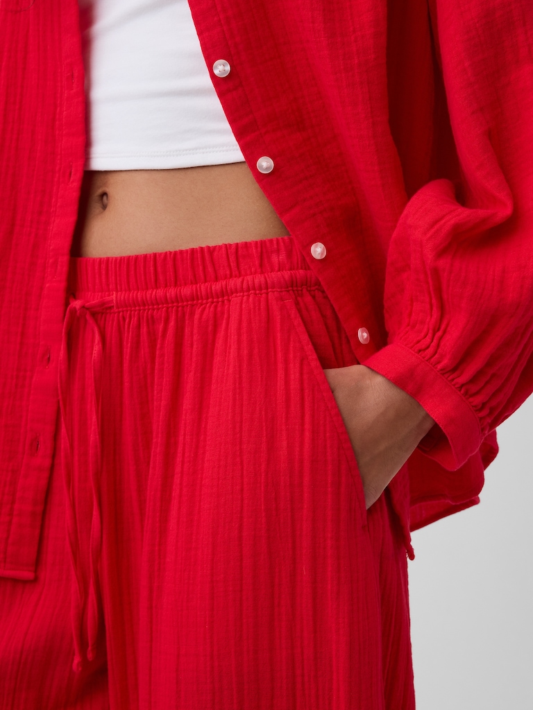 Pantalon de jogging en gaze de coton