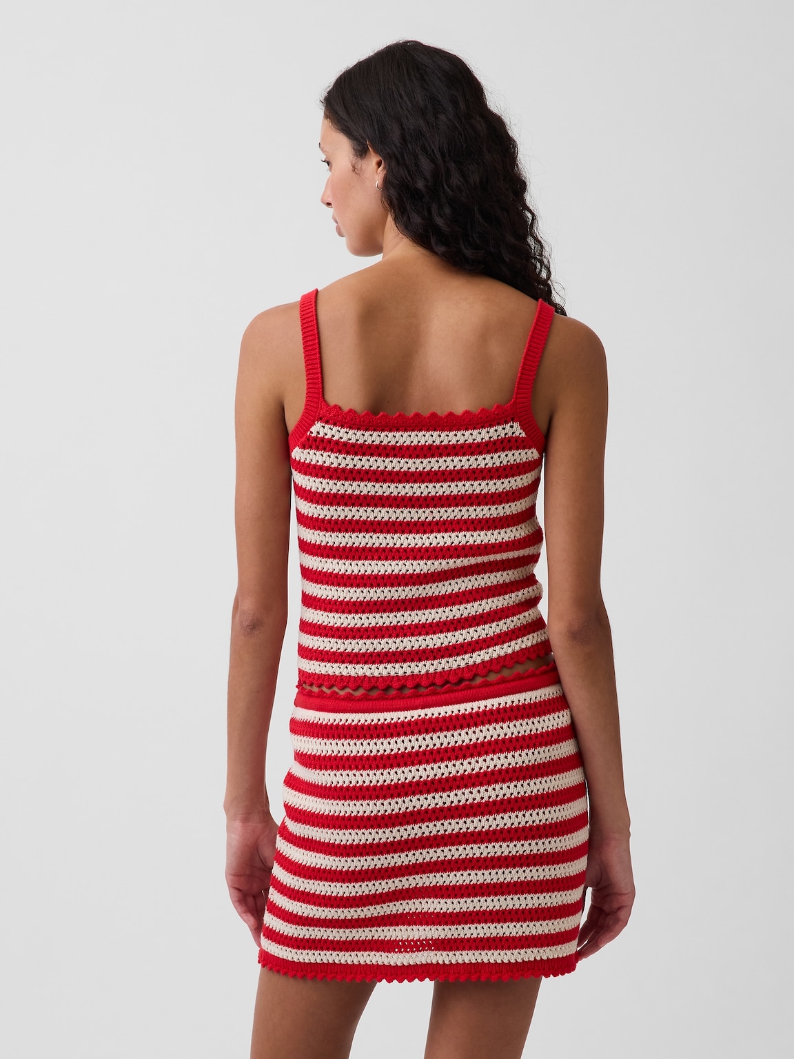 100% Cotton Crochet Crop Sweater Tank