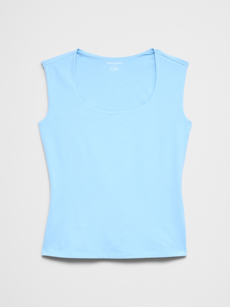 Soft Stretch Scoop-Neck Top