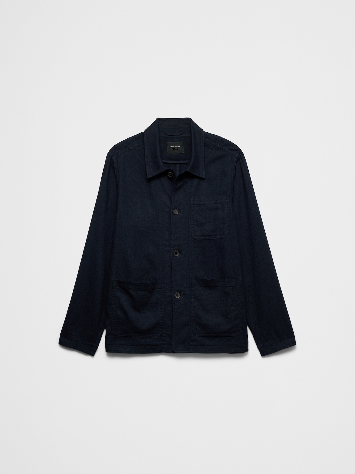 Linen-Blend Chore Jacket