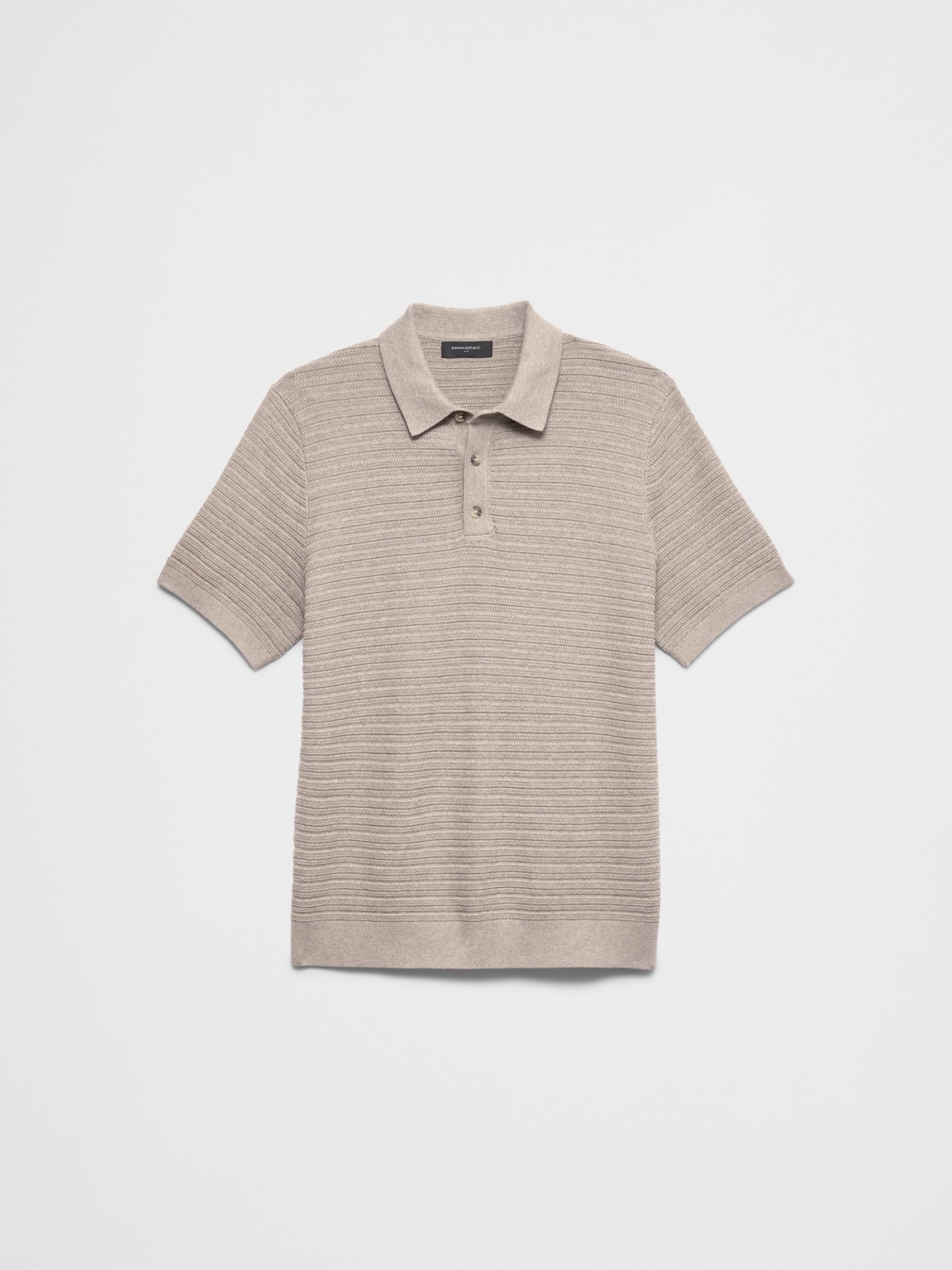 Textured Striped Sweater Polo