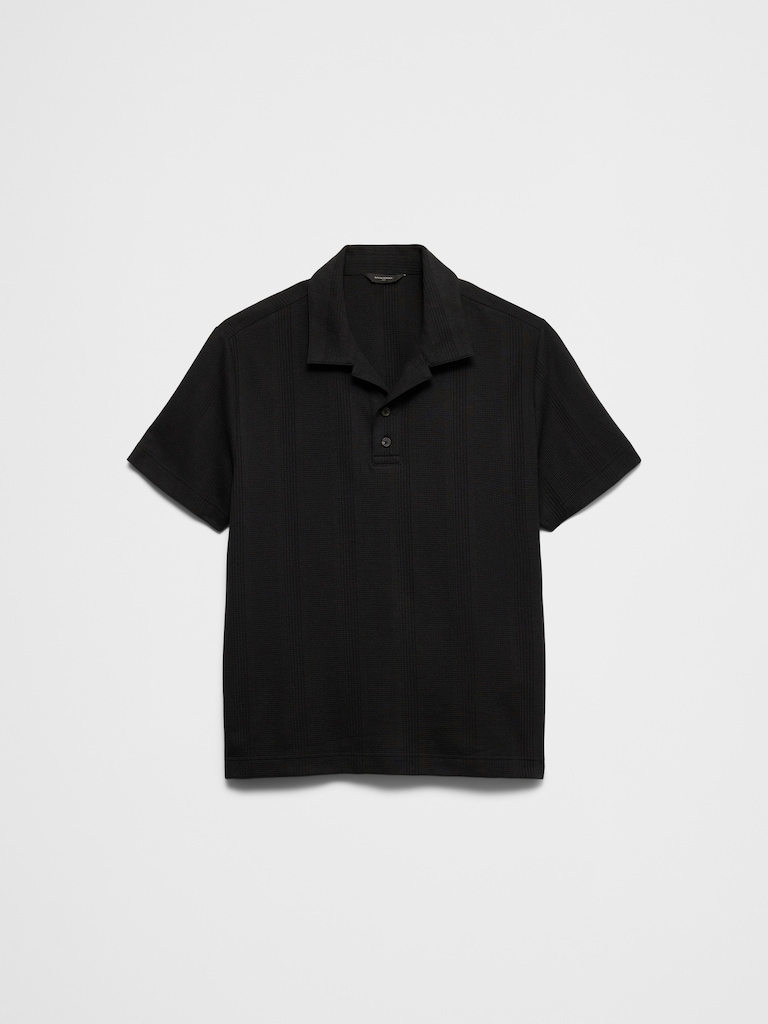Standard-Fit Textured Polo