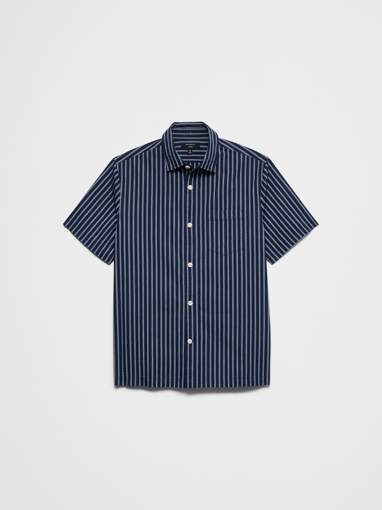 Relaxed-Fit Striped Poplin Shirt