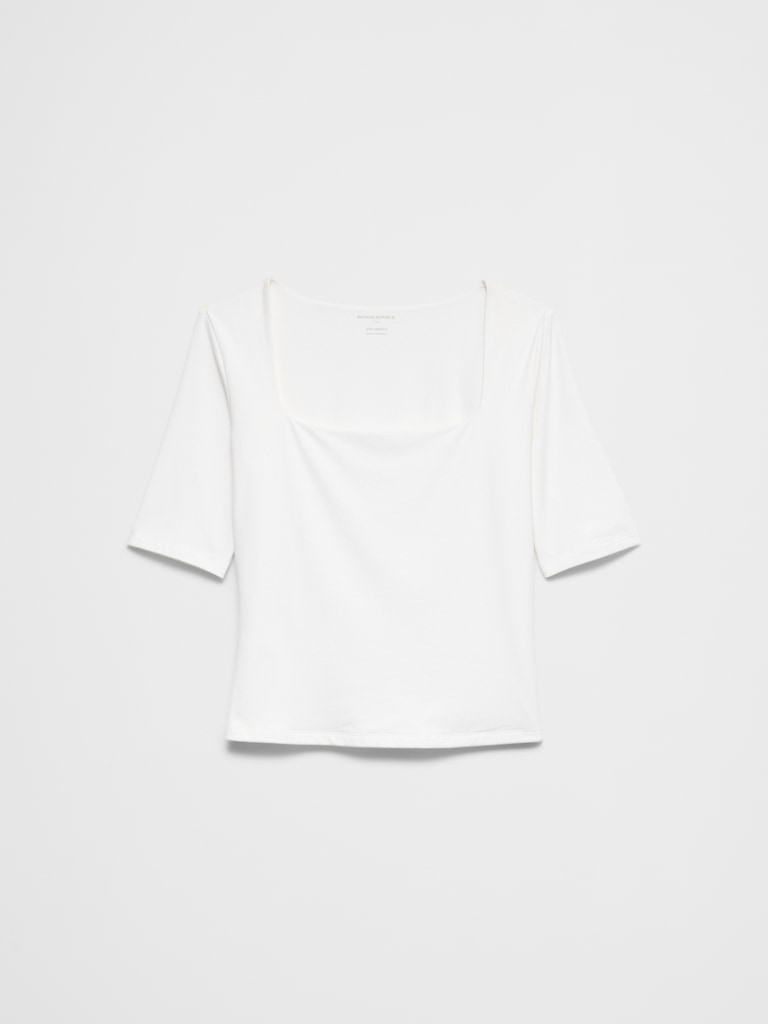 Soft Stretch Square-Neck Top