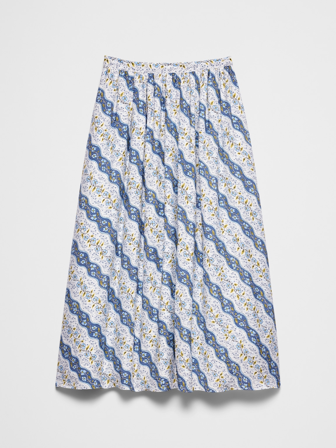 Silky Slub Midi Skirt