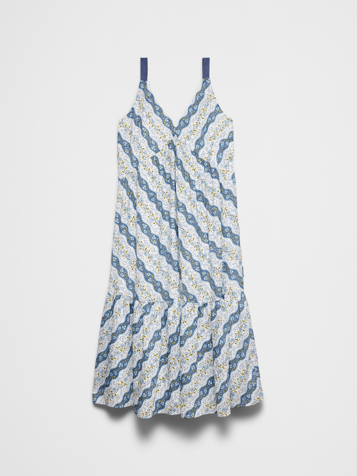Silky Slub Empire-Tiered Midi Dress