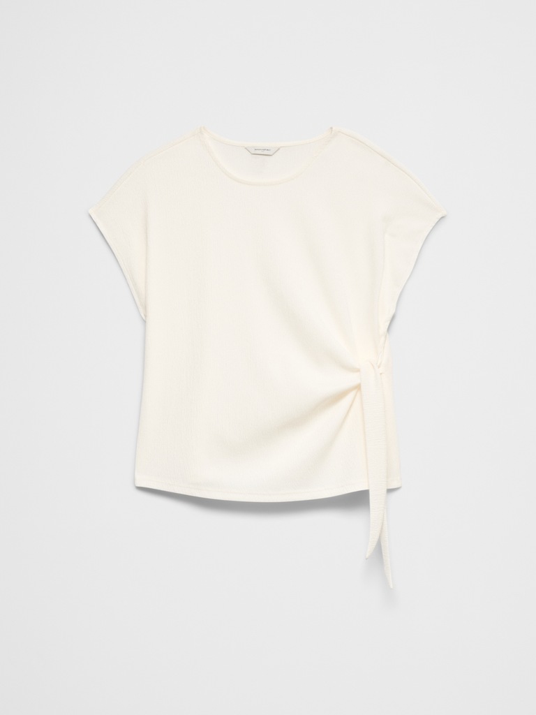 Textured Smocked Side-Tie Top