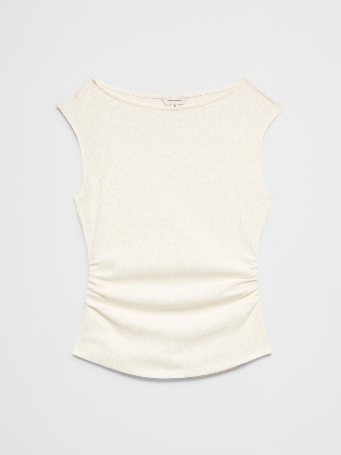 Textured Smocked Ruched Top