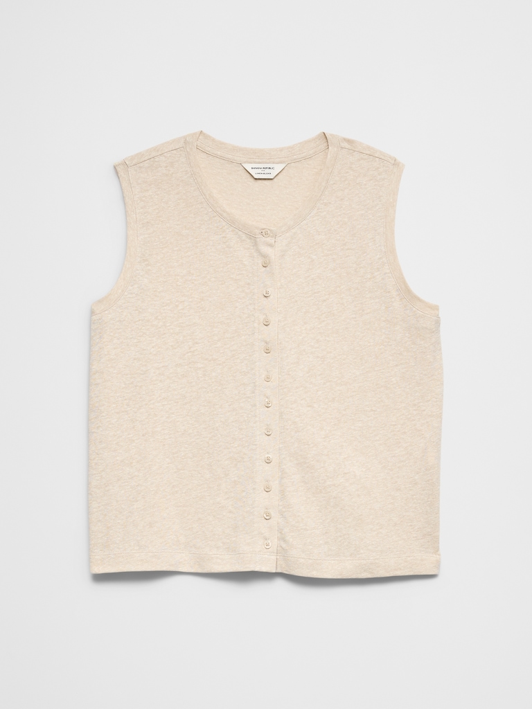 Linen-Blend Tank