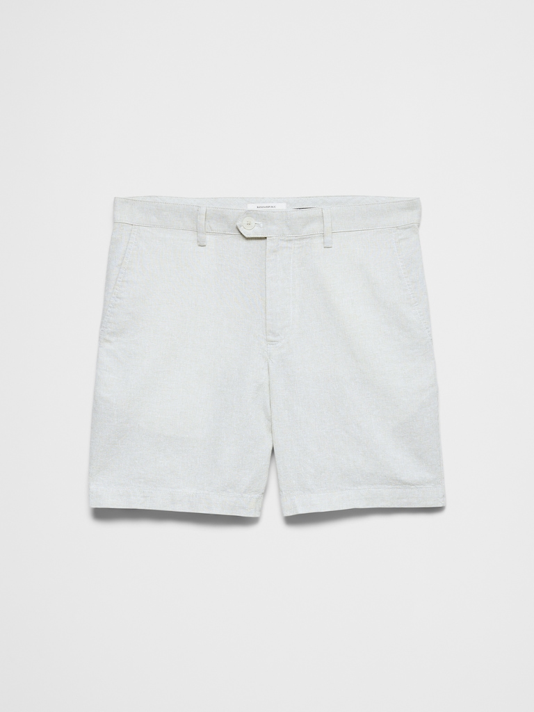 Slim-Fit 7" Linen-Blend Short