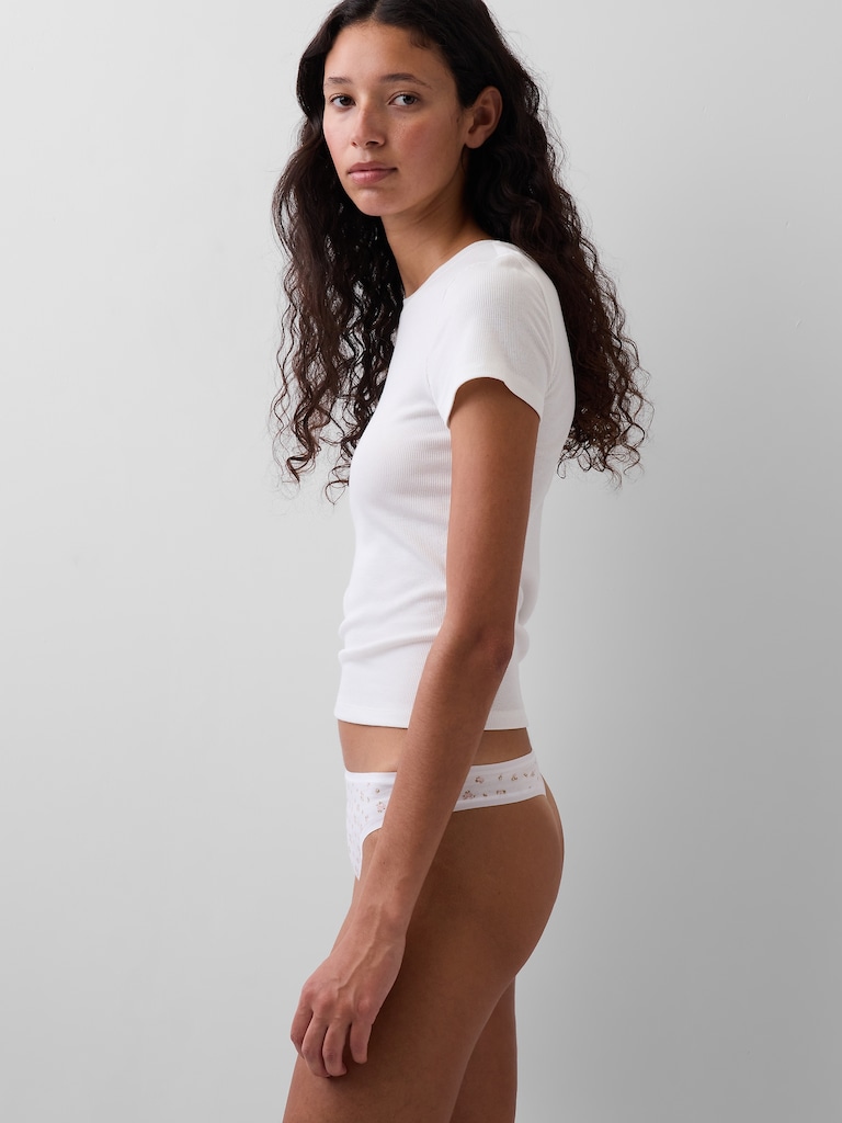 Tanga en coton biologique extensible