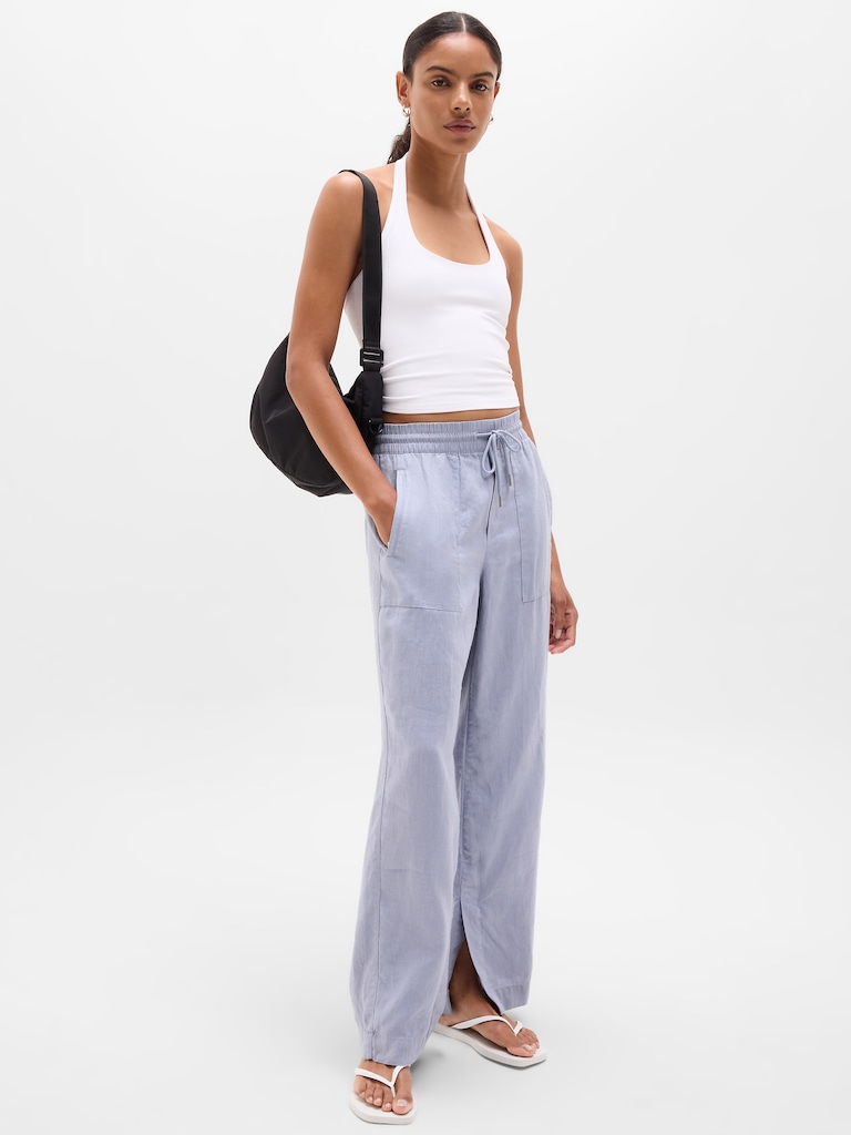 Retreat Linen High Rise Wide Leg Pant