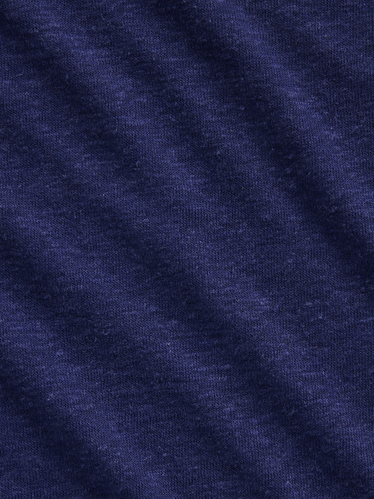 Linen-Blend Relaxed T-Shirt