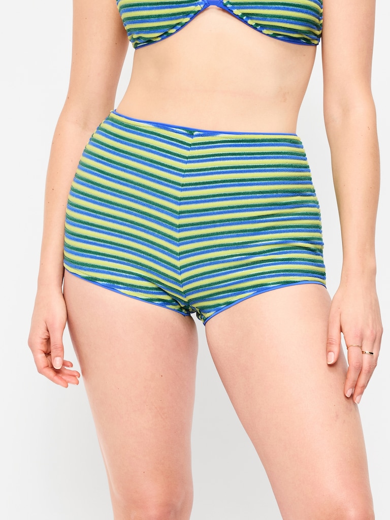 High-Waisted Shortie Swim Bottoms