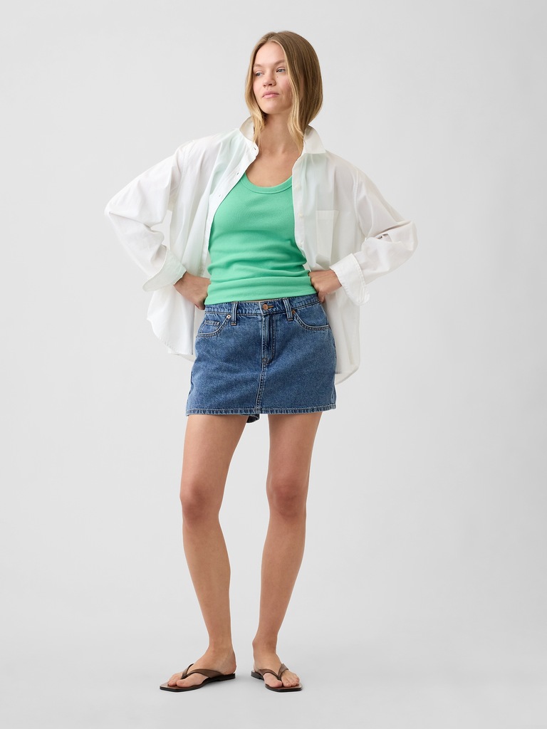 Ribbed Scoopneck Tank Top