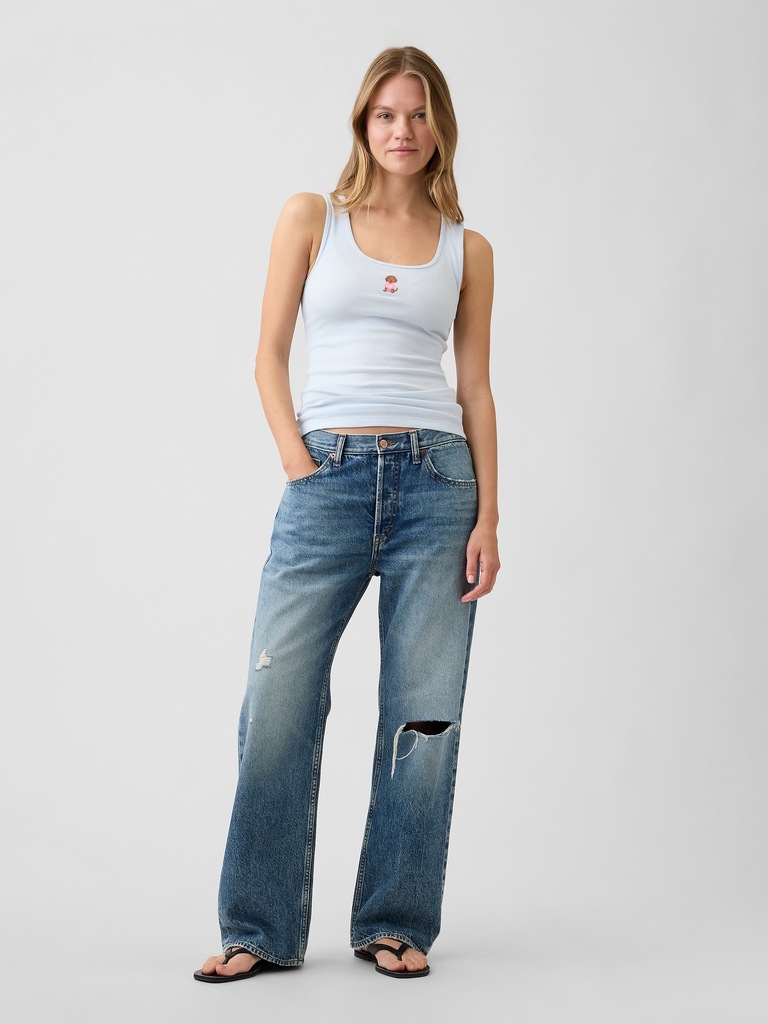 Ribbed Scoopneck Tank Top