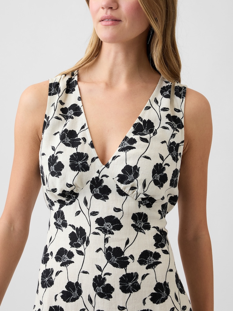Sleeveless V-Neck Mini Dress