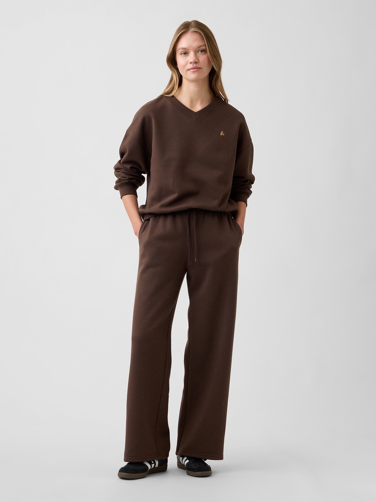 Oversized Brannan Bear Wedge V-Neck Sweatshirt