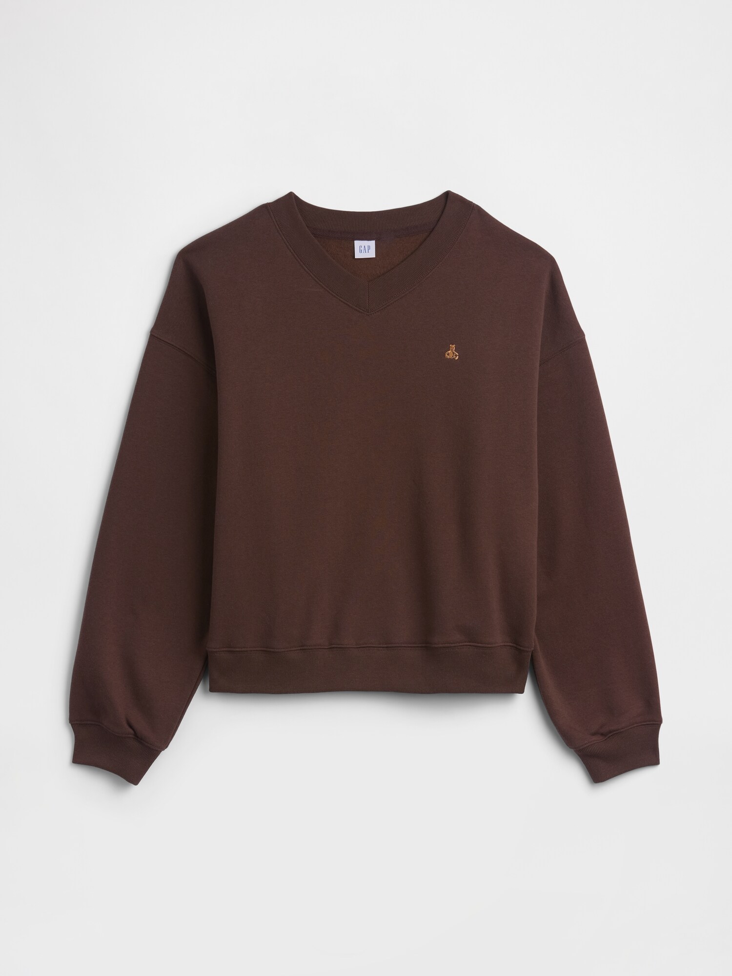 Oversized Brannan Bear Wedge V-Neck Sweatshirt | Gap Factory