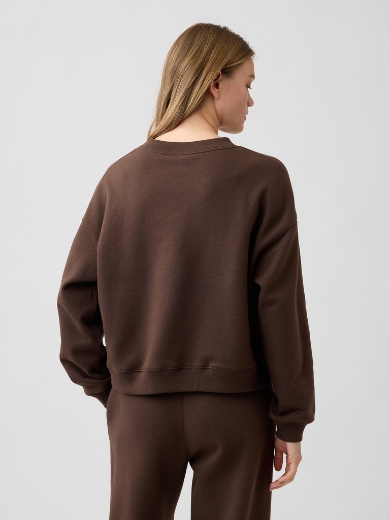Oversized Brannan Bear Wedge V-Neck Sweatshirt