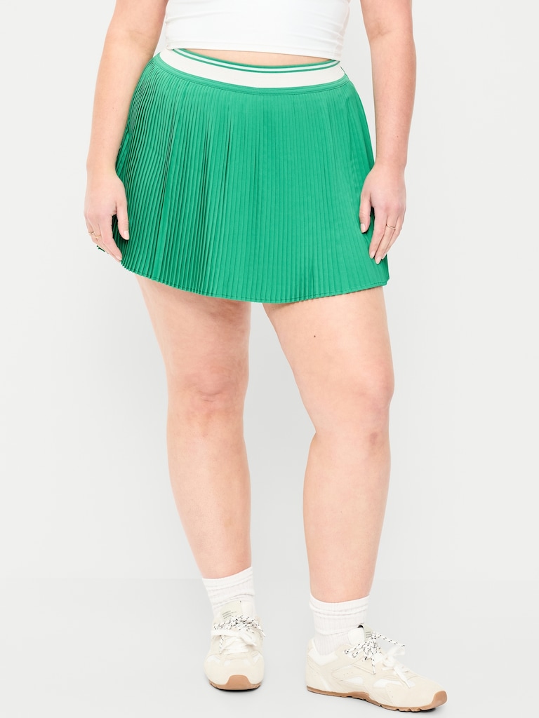 Extra High-Waisted Micro-Pleated Skort