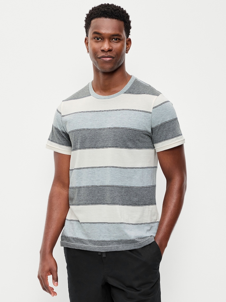 Crew-Neck Striped T-Shirt