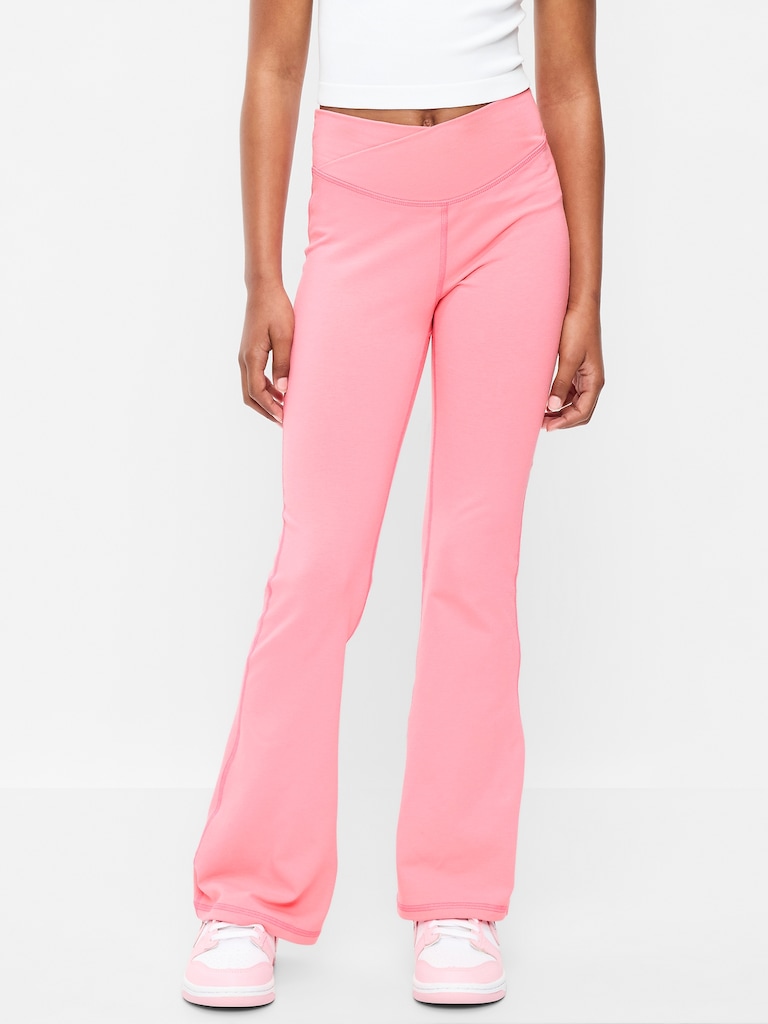 Legging PowerChill jambe évasée à taille haute croisée pour fille