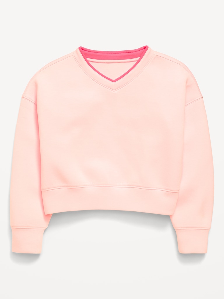 Bounce Fleece V-Neck Sweatshirt for Girls