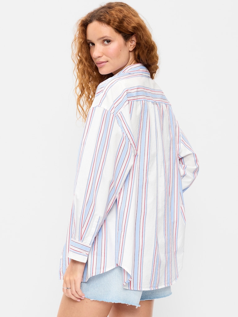 Oversized Button-Down Boyfriend Shirt