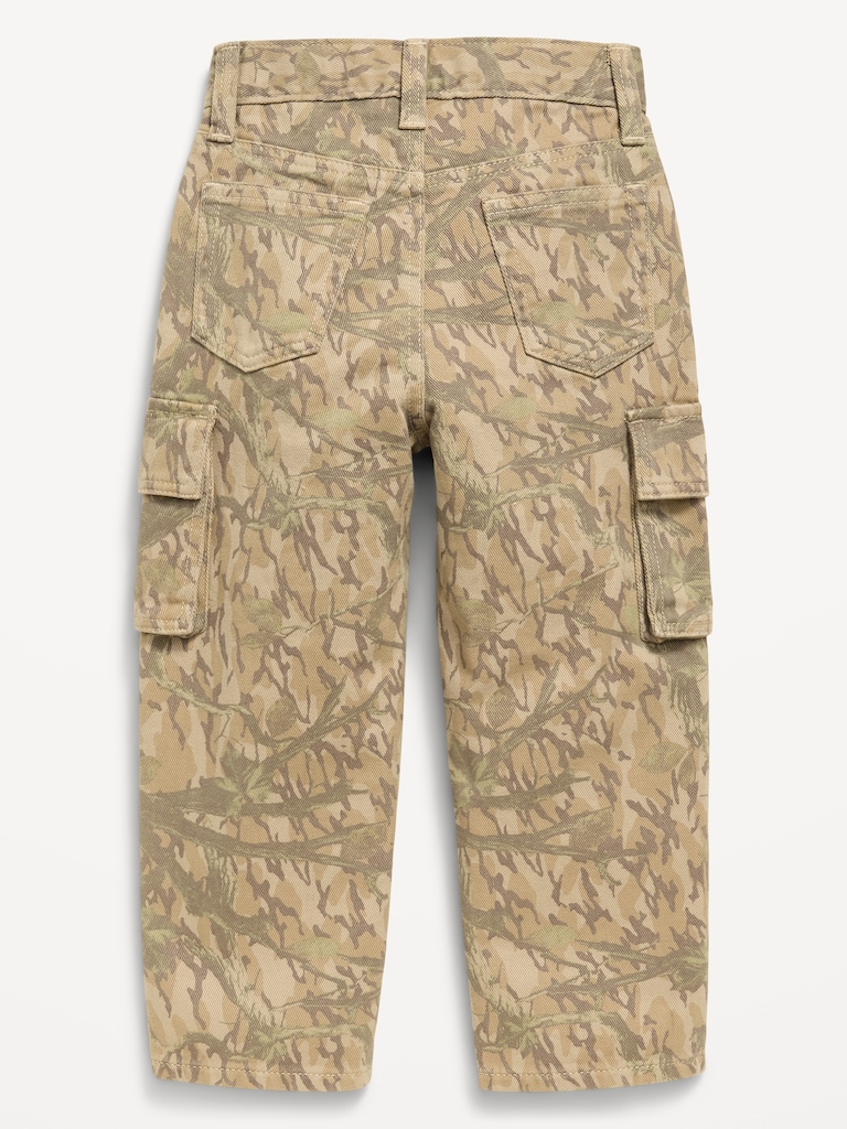 Baggy Barrel-Leg Cargo Jeans for Toddler Boys