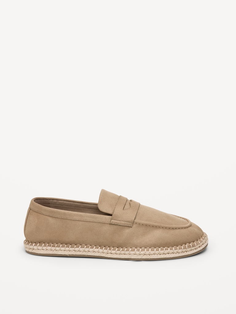 Faux-Suede Espadrille Loafers for Men